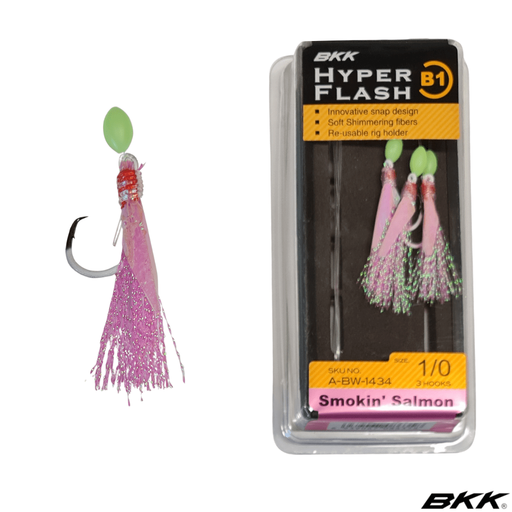 BKK Hyper Flash B1 Glow Circle 1/0 Flasher Rigs - Fish City Hamilton - Smokin Salmon -