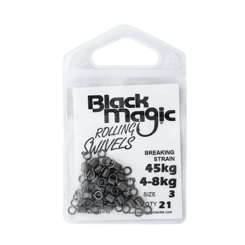 Black Magic Rolling Swivels - Fish City Hamilton - 2-3KG - Small