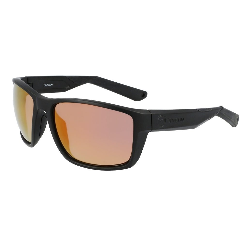 Dragon Shore X H20 Sunglasses - Matte Black w/ Red Ion Polarised Lens - Fish City Hamilton - -