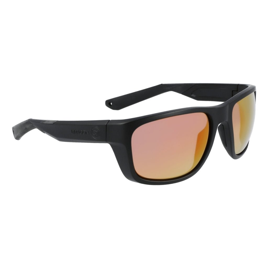 Dragon Shore X H20 Sunglasses - Matte Black w/ Red Ion Polarised Lens - Fish City Hamilton - -