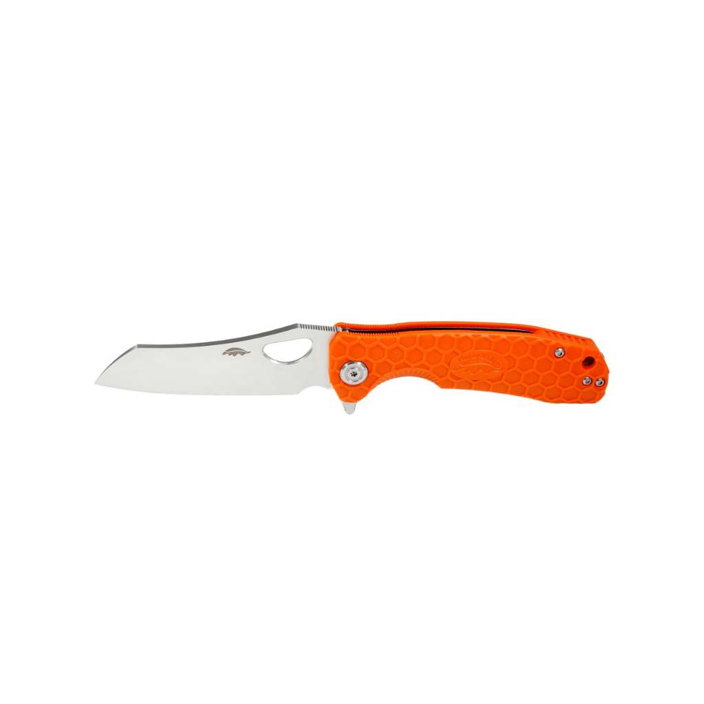 Honey Badger Orange Medium Wharncleaver Pocket Knife - Fish City Hamilton - Orange -