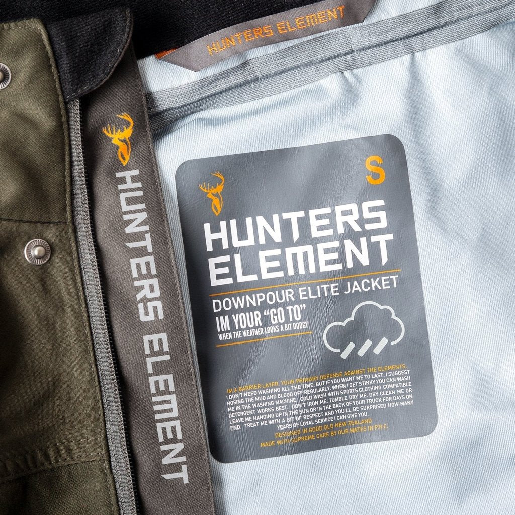 Hunters Element Downpour Elite Jacket - Fish City Hamilton - Green - Small