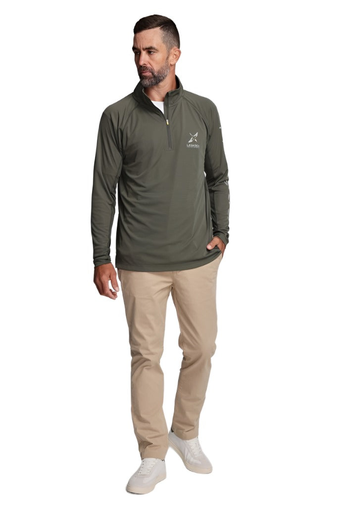 Legasea Gannet UV 1/4 Zip LS Tee - Fish City Hamilton - Large -