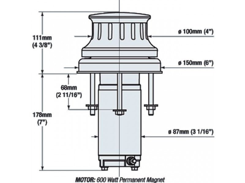 Maxwell Anchormax Capstan 12V - Fish City Hamilton - -