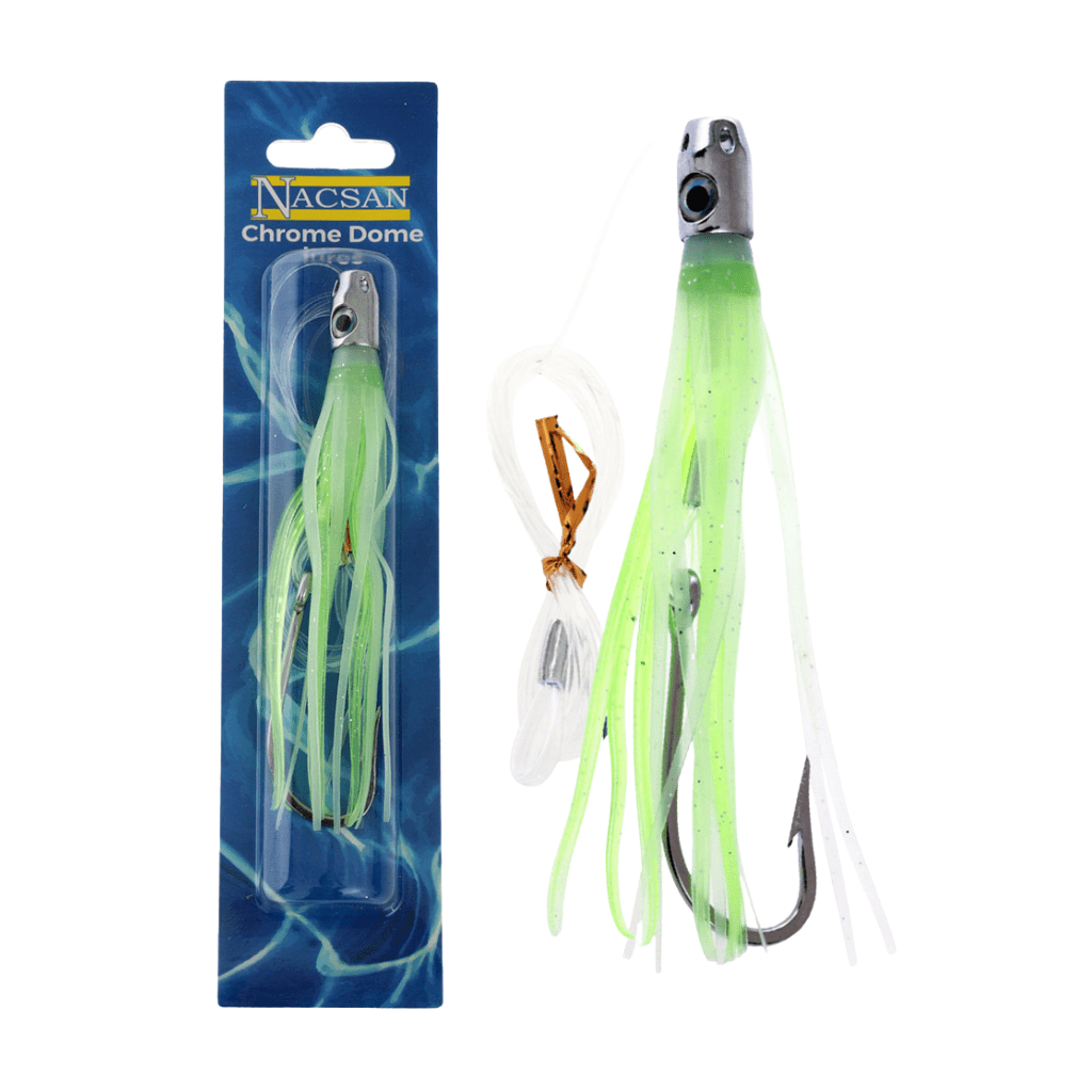 Nacsan Chrome Dome Skippy Lure Rigged - Fish City Hamilton - Lumo -