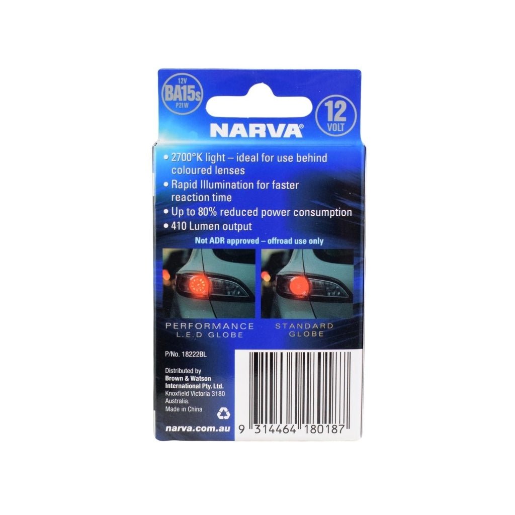 Narva Led Bayonet Globe 12V Ba15S 410Lm - Fish City Hamilton - -