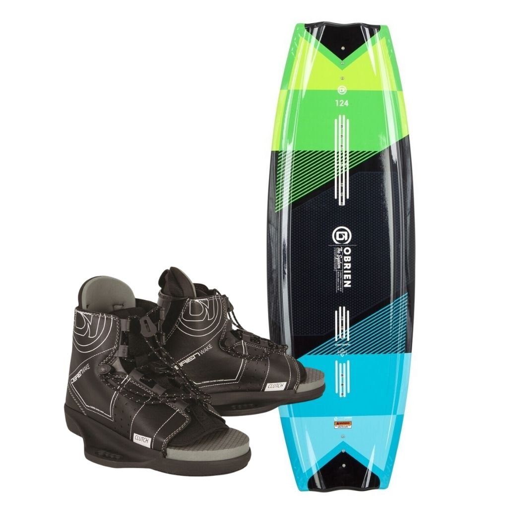 Obrien System 140 Wakeboard Package with Clutch Bindings (Size 8-11) - Fish City Hamilton - -