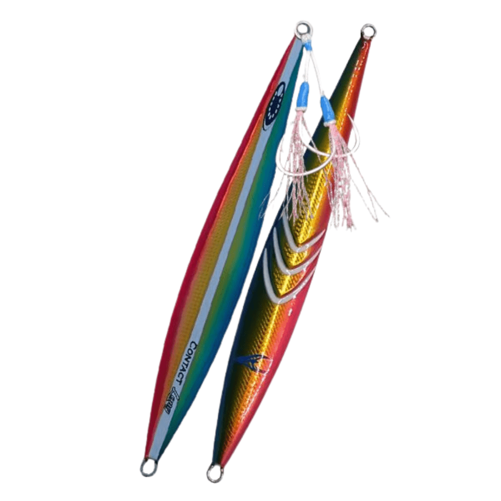 Ocean's Legacy Long Contact Jig Rigged - Fish City Hamilton - 170g Aqua Rainbow -