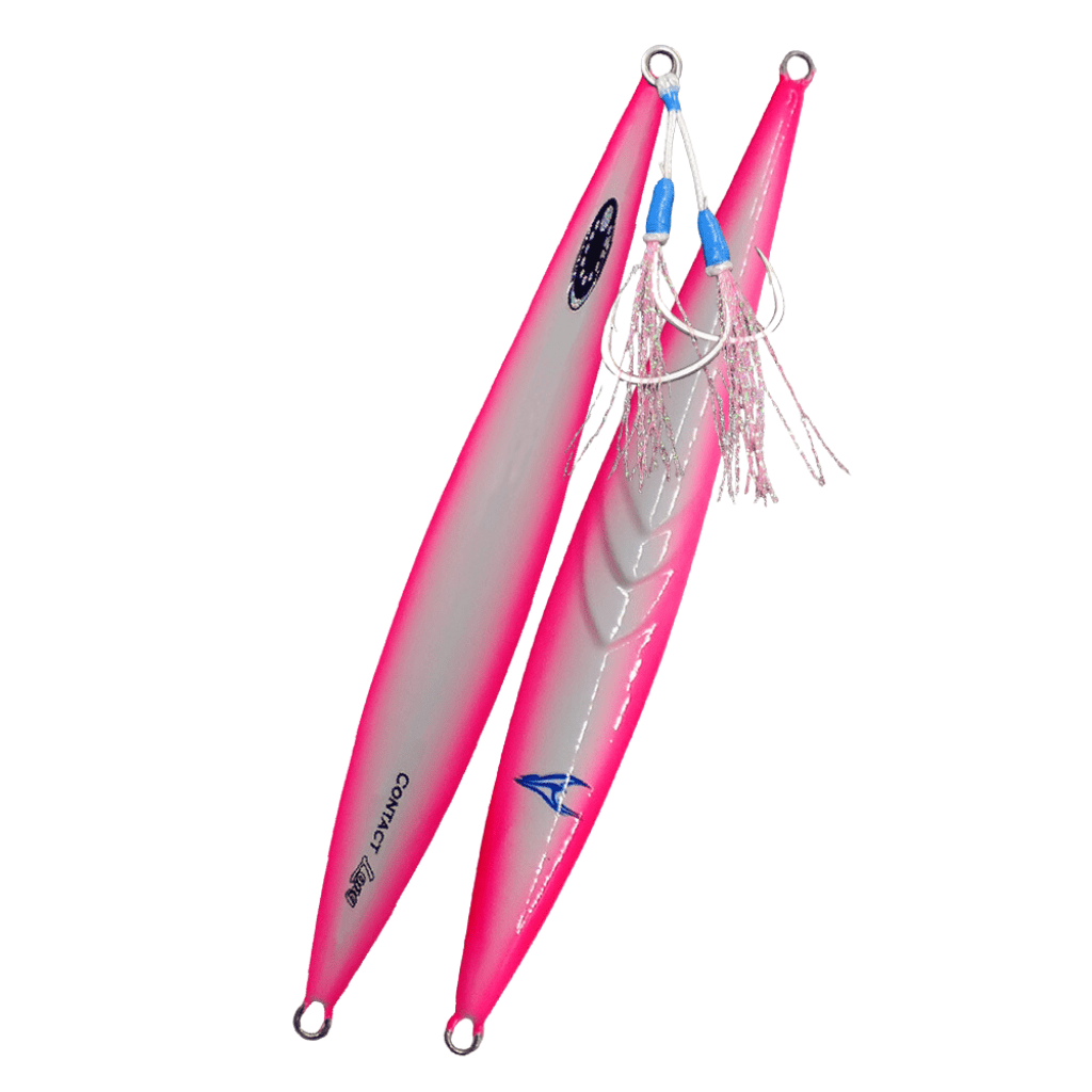 Ocean's Legacy Long Contact Jig Rigged - Fish City Hamilton - 170g Pink Glow -