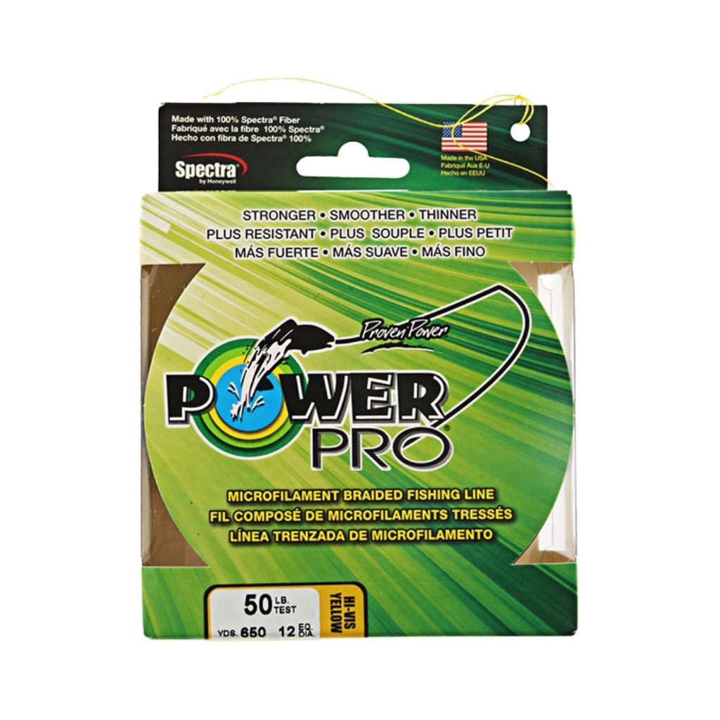 Power Pro Hi Vis Yellow 650YD 50LB Braid - Fish City Hamilton - -