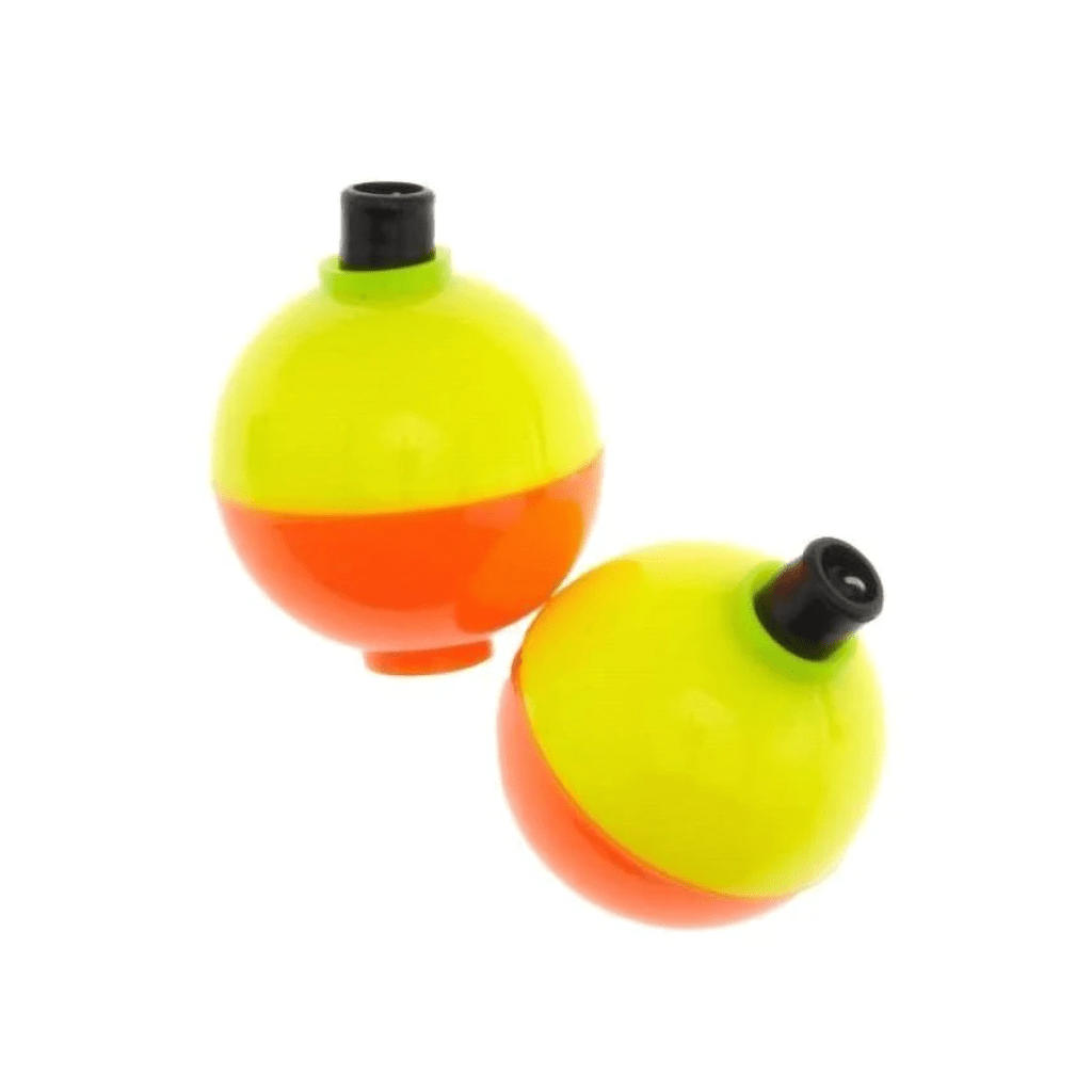 Round Bobbing Floats - Orange & Yellow - Fish City Hamilton - 1in 25MM -