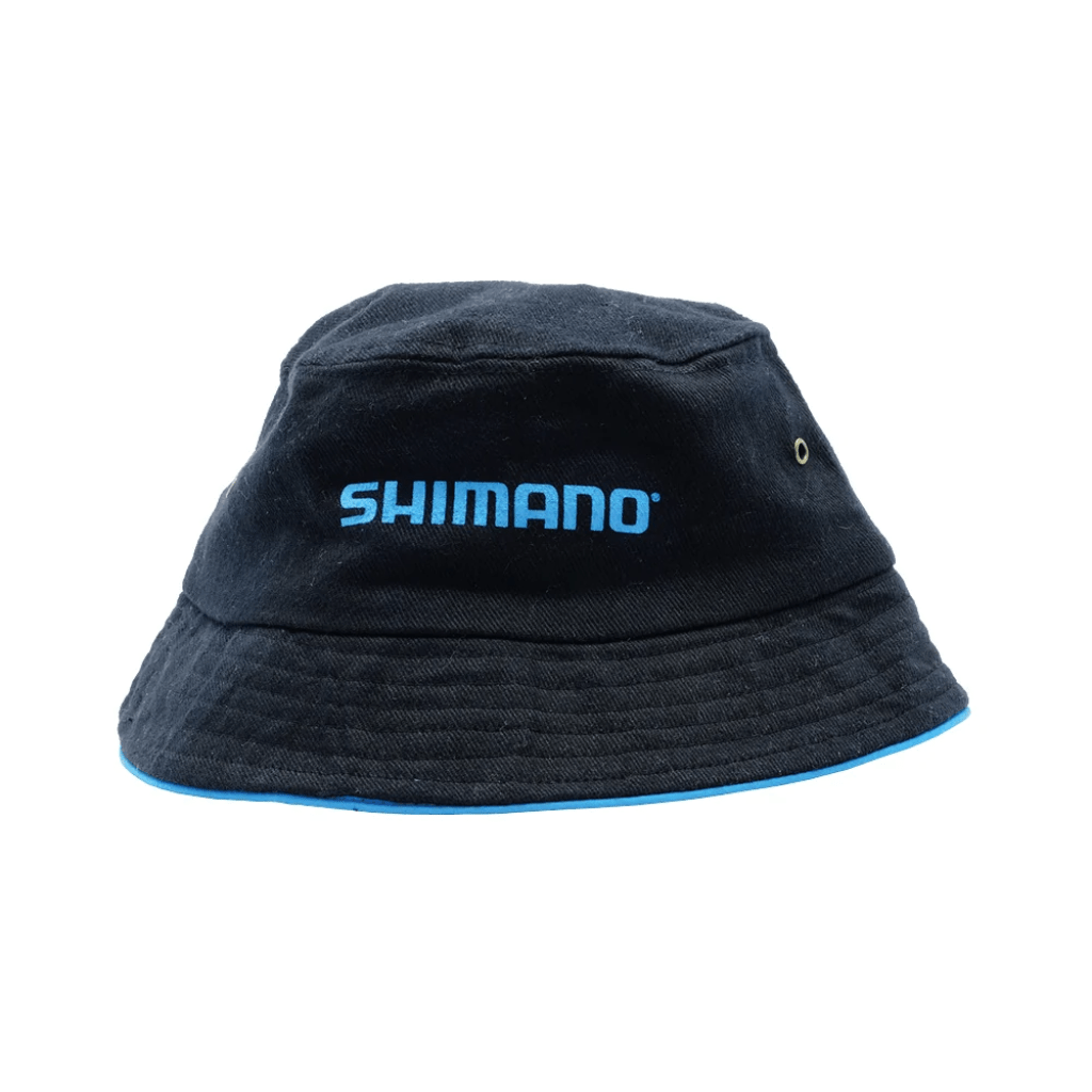 Fish City Hamilton – Shimano Bucket Hat - Black/Blue Trim