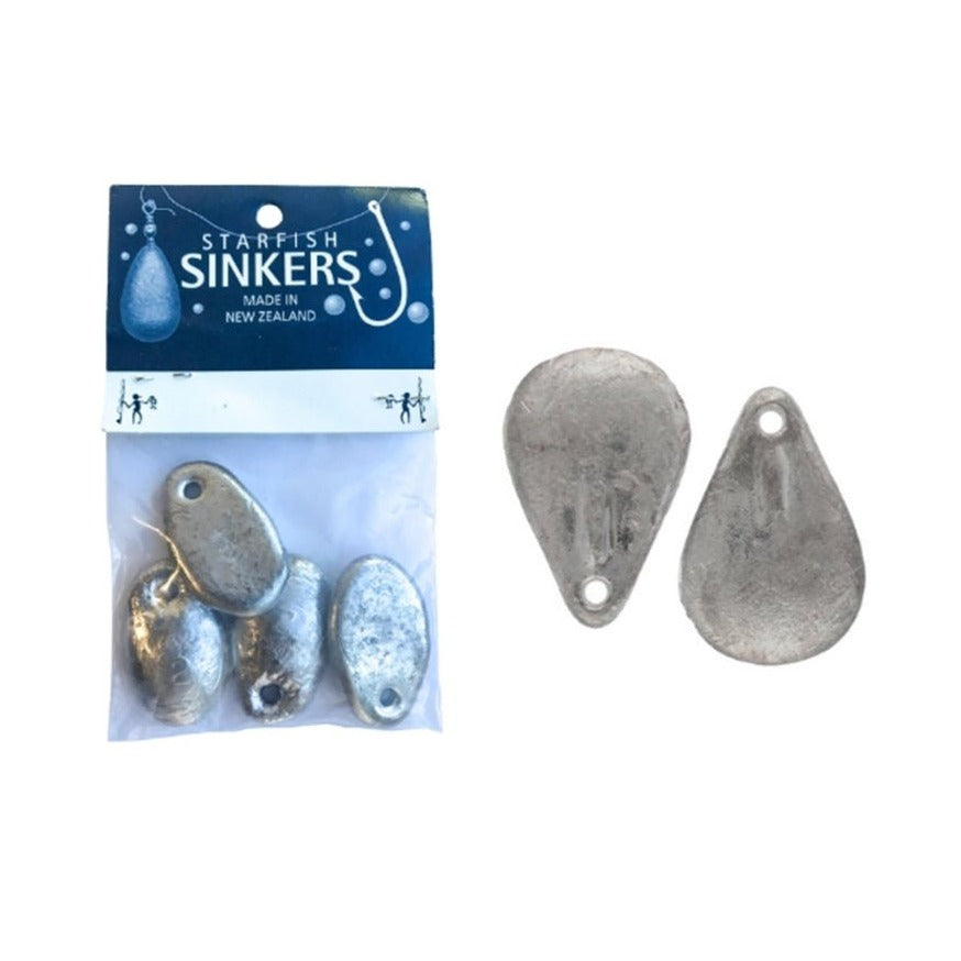 Starfish Spoon Sinkers - Fish City Hamilton - 2OZ BAG 4 PACK -