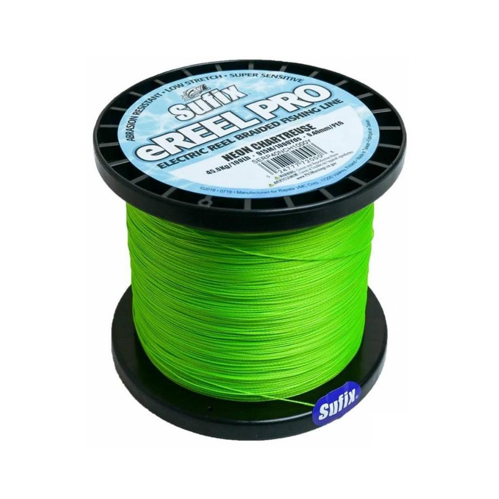 Sufix Electric Reel Pro Braid Chartreuse 100lb 1000yds - Fish City Hamilton - -