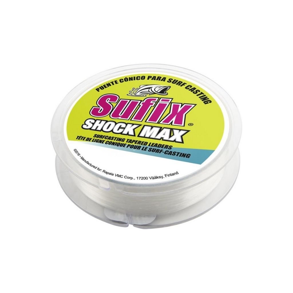 Sufix Shock Max Tappered Line 15Mx5 0.26mm-0.57mm Clear - Fish City Hamilton - -