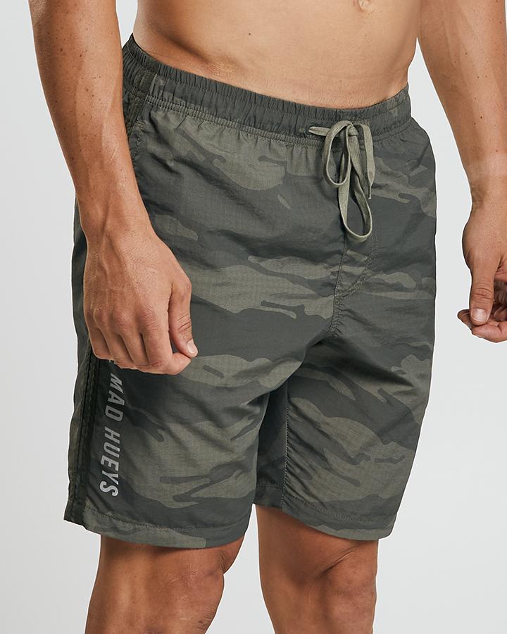 The Mad Hueys Dingo Quick Dry Volley Shorts Camo - Fish City Hamilton - 28 -