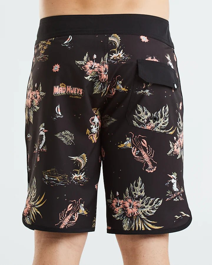 The Mad Hueys Dirty Vacay I Boardshorts 18" - Fish City Hamilton - 28 -