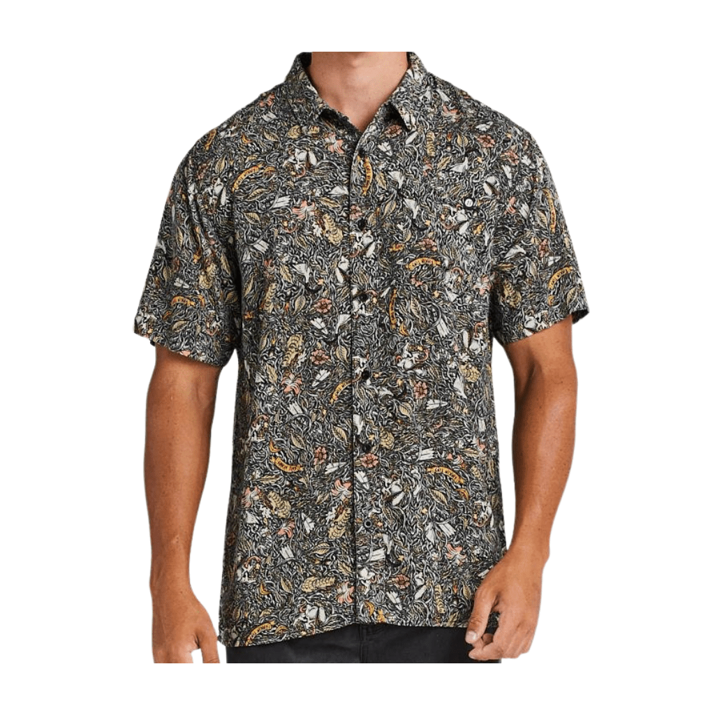 The Mad Hueys Its Lit Woven Shirt - Fish City Hamilton - Large -