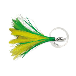 Williamson Lures Flash Feather 4 Inch Rigged - Fish City Hamilton - Yellow Green -
