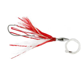 Williamson Lures Flash Feather 4 Inch Rigged - Fish City Hamilton - Red White -