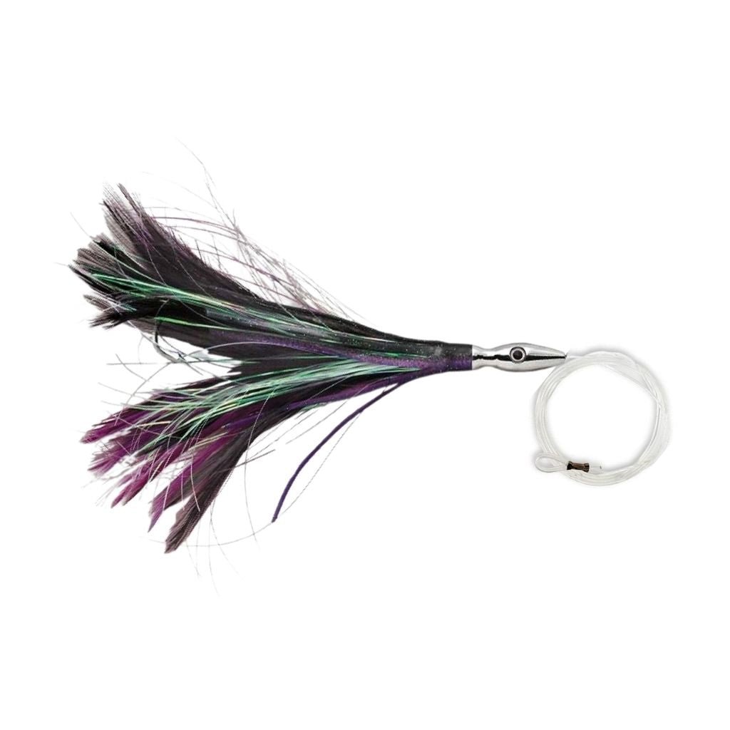 Williamson Lures Flash Feather 4 Inch Rigged - Fish City Hamilton - Black Purple -