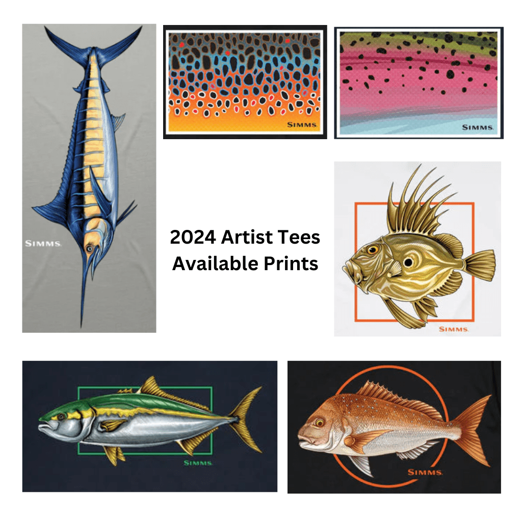 2024 Simms Artist Tees - Fish City Hamilton - Small - Brown Trout