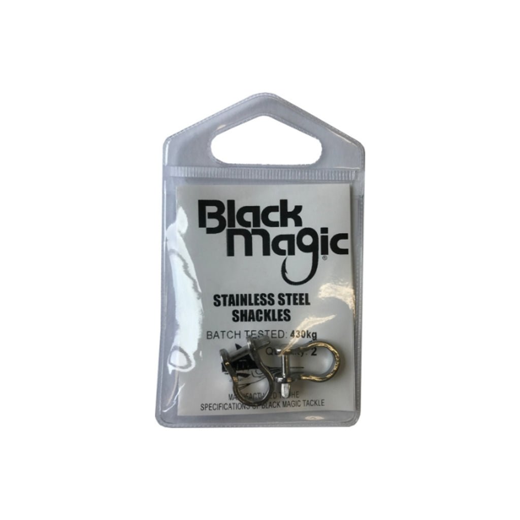 Black Magic Stainless Steel Shackles (2 Pack) - Fish City Hamilton - -