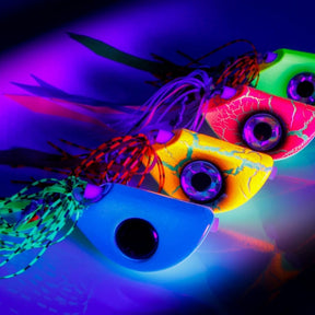 Catch Beady Eye 100 gram Kabura with Glow and UV - Fish City Hamilton - Orange Crackle -
